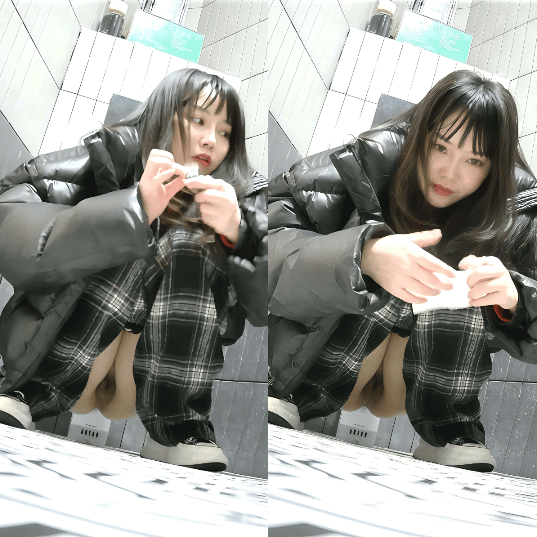 1🈷️☀️商场女厕☀️升级装备♦正拍 后特写✿方格裤红唇超美的小美女♦鼓鼓的阴户一.png